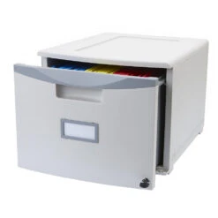 Storex 18" Plastic 1-Drawer File Cabinet With Lock, Legal/Letter - Gray -Merangue International shop large d11df Storex 61269U01C Filing Cabinets Storex 18 One Drawer File Cabinet with Lock Legal Letter