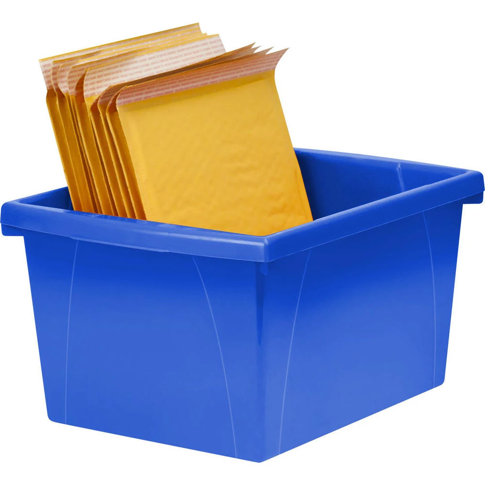 Storex® 4 Gallon/15 L, Classroom Storage Bin With Lid, 13.625"L X11.25"W X 7.87"H, 1 / Pack, Blue 3 Storex® 4 Gallon/15 L, Classroom Storage Bin With Lid, 13.625"L X11.25"W X 7.87"H, 1 / Pack, Blue - Image 3