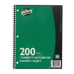 Hilroy® 200 Pages 1-Subject Notebook, 3-Hole Punched 257238 - Random Color