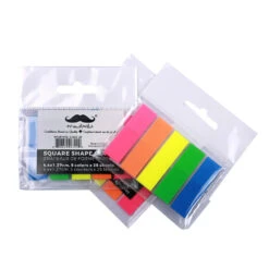 Square Shape Index Tab Flags - Moustache® - 1/Pack, 4.4 X 1.27cm, 5 Colors X 25 Sheets -Merangue International shop large d857b Moustache MOS G3345 3A Post it Self Stick Notes Flags Square Shape Index Tab Flags Moustache