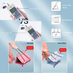 Labor-Saving Binder Clips, Mixed Size Of 3/4", 1", 1-1/4", 70pcs/Box - Moustache® - Assorted -Merangue International shop large db003 Moustache MO T210501 College Labor Saving Binder Clips Mixed Size of 3 4 1 1 1 4 70pcs Box Moustache