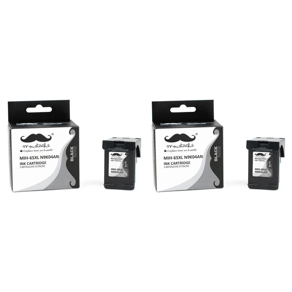 Remanufactured HP 65XL N9K04AN Black Ink Cartridge High Yield - Moustache® - 1/Pack 4 Remanufactured HP 65XL N9K04AN Black Ink Cartridge High Yield - Moustache® - 1/Pack - Image 4