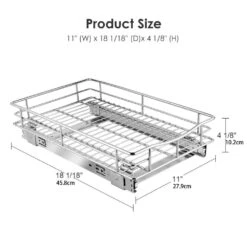 Merangue International shop -Merangue International shop large dfa47 SortWise SW PSCS 1118 Cabinet Drawer Hardware Chrome Finish Storage Pull Out Cabinet Drawer Organizer 18 1 18 X 11 X 4 1 8 SortWise