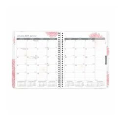 Blueline® 2024 Pink Ribbon Monthly Planner, 8-7/8 X 7-1/8", Bilingual 133637
