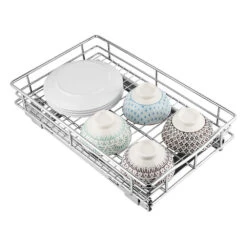 Chrome Finish Storage Pull Out Cabinet Drawer Organizer 18 1/18'' X 11'' X 4 1/8'' - SortWise® -Merangue International shop large e4476 SortWise SW PSCS 1118 Cabinet Drawer Hardware Chrome Finish Storage Pull Out Cabinet Drawer Organizer 18 1 18 X 11 X 4 1 8 SortWise