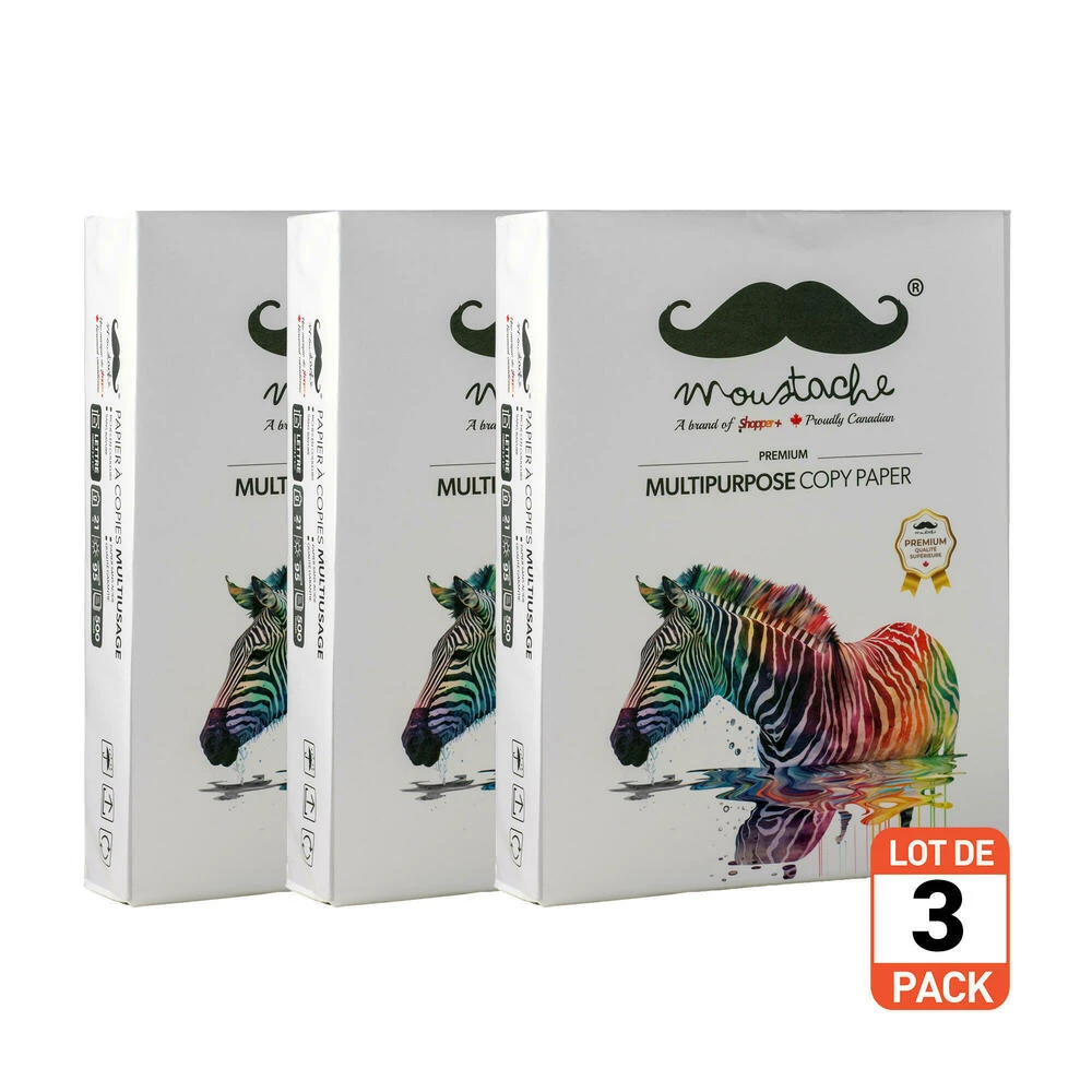 Moustache® Premium Copy Paper, 8.5" X 11", 80gsm, 95 Bright White, 500 Sheets/Ream - 1 Ream 11 Moustache® Premium Copy Paper, 8.5" X 11", 80gsm, 95 Bright White, 500 Sheets/Ream - 1 Ream - Image 11