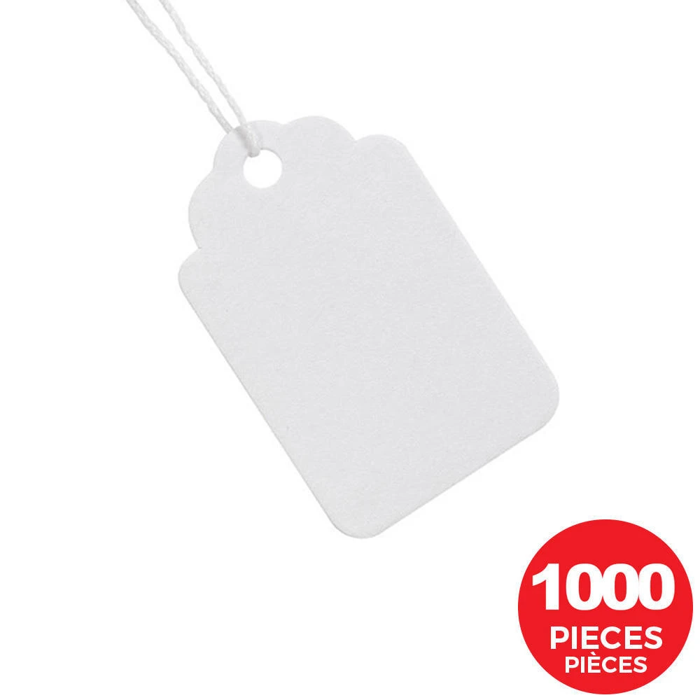 Merangue® White Identification Tags With Strings, Pack Of 1000, 1-29/32 X 1-1/4", 429167 3 Merangue® White Identification Tags With Strings, Pack Of 1000, 1-29/32 X 1-1/4", 429167 - Image 3