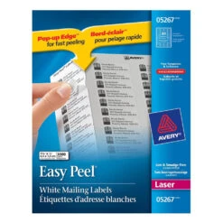 Avery® Easy Peel® White Laser Mailing Labels - 1-3/4" X 1/2", 2,000/Pack 236596