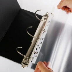 3" D-Ring Binder, 3 Rings, Letter Size, Black - Moustache® - 1/Pack -Merangue International shop large e7e27 Moustache MOS 321D230PD Binders 3 D Ring Binder Letter Size Labor Saving Design Black Moustache