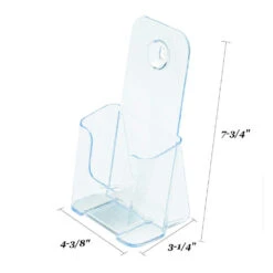 Deflecto Literature Holder, Leaflet Size, 4-3/8" W X 7-3/4" H X 3-1/4" D, Single Compartment (77501) -Merangue International shop large e8202 Deflecto n 330 77501 Sign Holders Display Deflecto Literature Holder Leaflet Size 4 3 8 W x 7 3 4 H x 3 1 4 D Single Compartment 77501