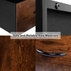 2-Tier Sofa Side End Table With 1 Fabric Drawer, Rustic Nightstands & Bedside Table - SortWise® 27 2-Tier Sofa Side End Table With 1 Fabric Drawer, Rustic Nightstands & Bedside Table - SortWise® -Merangue International shop large e82f5 SortWise SW ALS5L 5814 Storage Boxes Baskets 1 Drawer Bedside Table