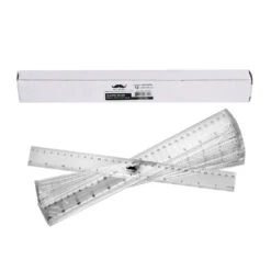 12" (30cm) Plastic Straight Ruler, 1/Pack- Moustache® -Merangue International shop large e8449 Moustache MOS AS0330 2 box Rulers Protractors Triangles Compasses 12 30cm Plastic Straight Ruler 12 box Moustache