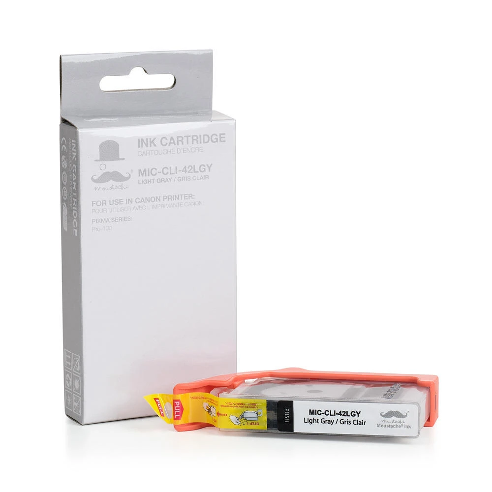 Canon CLI-42LGY Compatible Light Gray Ink Cartridge (6391B002) - Moustache® - 1/Pack 1 Canon CLI-42LGY Compatible Light Gray Ink Cartridge (6391B002) - Moustache® - 1/Pack