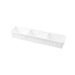 Plastic 3-Compartment Drawer Organizer, White, 1/Pack - Moustache® - 30*12*5cm -Merangue International shop large e959c Moustache MOS A 2191A Drawer Organizers Plastic 3 Compartment Drawer organizer White 1 Pack Moustache