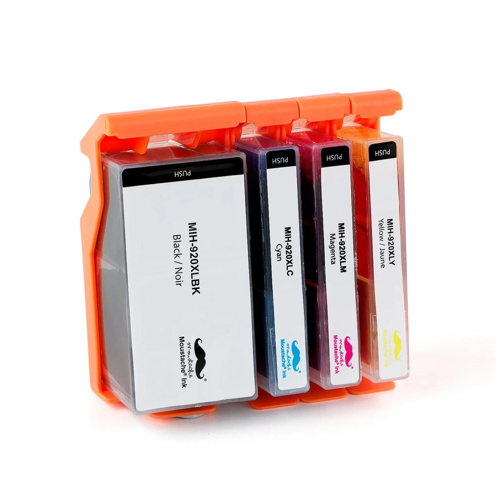 Compatible HP 920XL Ink Cartridge Combo High Yield BK/C/M/Y - Moustache® - 1/Pack 2 Compatible HP 920XL Ink Cartridge Combo High Yield BK/C/M/Y - Moustache® - 1/Pack - Image 2