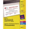 Avery® White I.D. Permanent Adhesive Laser/Inkjet Labels, 8-1/8 X 5", 30/Pack