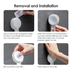 Drill-Free Vacuum Suction Cup Wall Mounted Mop Holder Organizer Self - STORA - 1 Pack 23 Drill-Free Vacuum Suction Cup Wall Mounted Mop Holder Organizer Self - STORA - 1 Pack -Merangue International shop large ec331 STORA STO BS BO010 Hooks Hangers Drill Free Vacuum Suction Cup Wall Mounted Mop Holder Organizer Self STORA