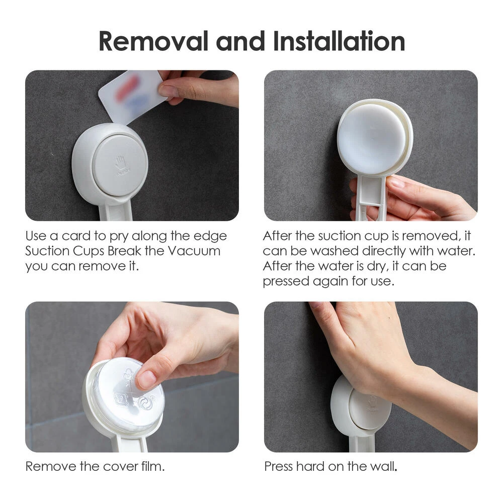 Drill-Free Vacuum Suction Cup Wall Mounted Mop Holder Organizer Self - STORA - 1 Pack 11 Drill-Free Vacuum Suction Cup Wall Mounted Mop Holder Organizer Self - STORA - 1 Pack - Image 11