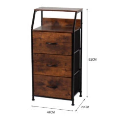 2-Tier Sofa Side End Table With 1 Fabric Drawer, Rustic Nightstands & Bedside Table - SortWise® 39 2-Tier Sofa Side End Table With 1 Fabric Drawer, Rustic Nightstands & Bedside Table - SortWise® -Merangue International shop large ed99f SortWise SW ALS5L 331 Storage Boxes Baskets 3 Drawer Storage Chest 3