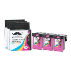Remanufactured HP 63XL F6U63AN Tri-Color Ink Cartridge High Yield - Moustache® - 1/Pack -Merangue International shop large f3a66 Moustache HP 63XL Color OfficeJet 4650 Remanufactured HP 63XL F6U63AN Tri Color Ink Cartridge High Yield Moustache