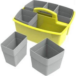 Storex Large Caddy With Sorting Cups, 1/Pack - Red -Merangue International shop large f752a Storex 00981U02C STORAGE CRATES BINS Storex Large Caddy with Sorting Cups Red Purple Blue Teal Yellow Green 2 Pack
