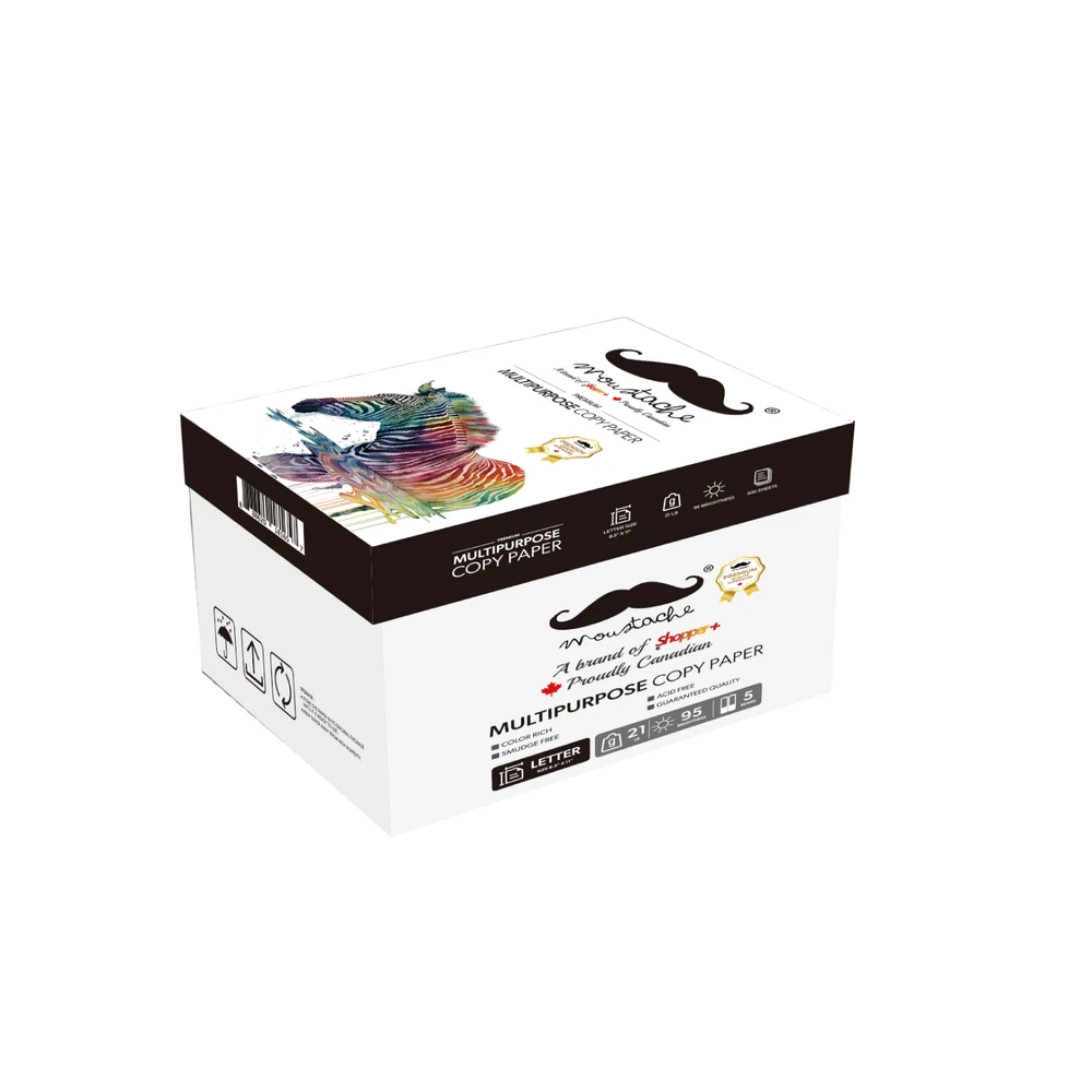 Moustache® Premium Copy Paper, 8.5" X 11", 80gsm, 95 Bright White, 500 Sheets/Ream - 1 Ream 5 Moustache® Premium Copy Paper, 8.5" X 11", 80gsm, 95 Bright White, 500 Sheets/Ream - 1 Ream - Image 5