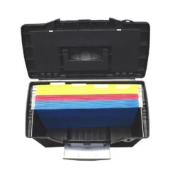 Storex® Portable File Box, Legal/Letter, 17-1/8"L X 9-5/8"W X 11"H - Black -Merangue International shop large fbbf5 Storex 753 61510B04C STORAGE CRATES BINS Storex Portable File Box Legal Letter 17 1 8 L x 9 5 8 W x 11 H