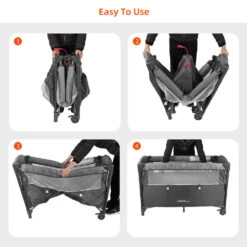 3 In 1 Baby Bedside Crib And Playard Bassinet With Diaper Changing Table - LIVINGbasics® -Merangue International shop large fc56a LIVINGbasics LB BB 2205 Baby Safety Health 3 in 1 Baby Bedside Crib and Playard Bassinet with Diaper Changing Table LIVINGbasics