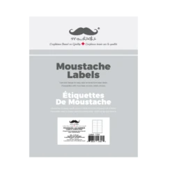 Laser Address Labels, 1-1/3" X 4", Compatible, 1400 Labels - Moustache®